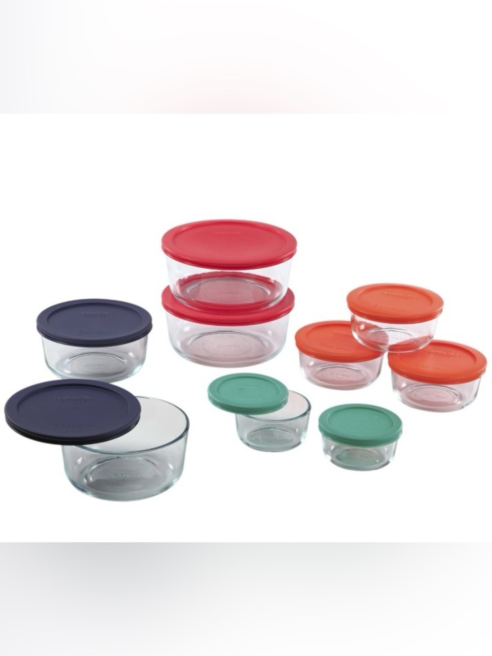 Pyrex 18-piece Colored Lid Set - Unopened Box!